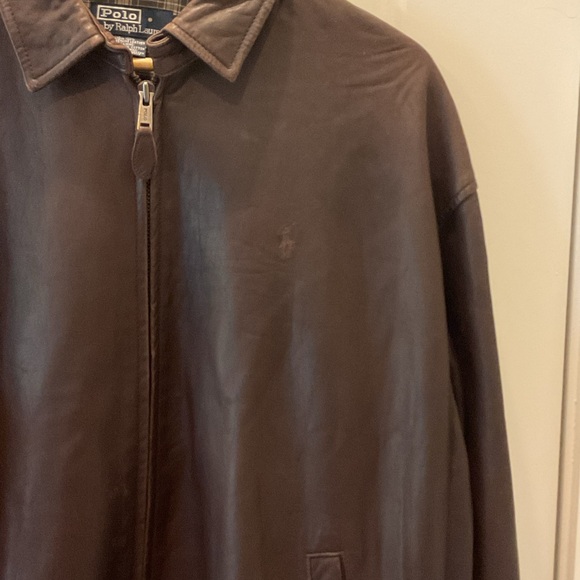 Polo by Ralph Lauren Men’s Brown Leather Jacket - Picture 3 of 9